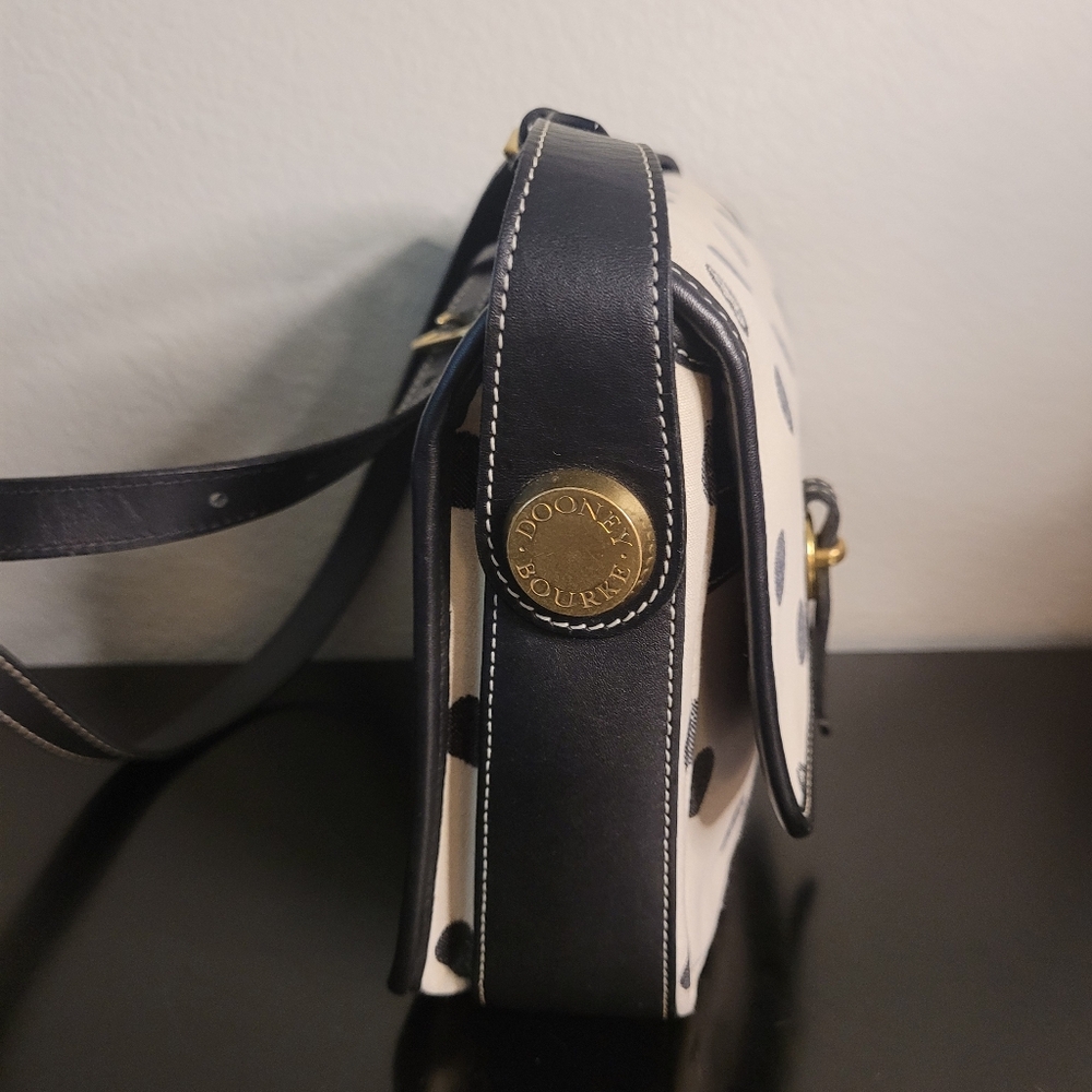 Vintage Dooney & Bourke Monogram Polka Dot Made in USA crossbody - Picture 5 of 14